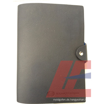 Leder Cover Notizbuch Tagebuch Agenda Magnet Button